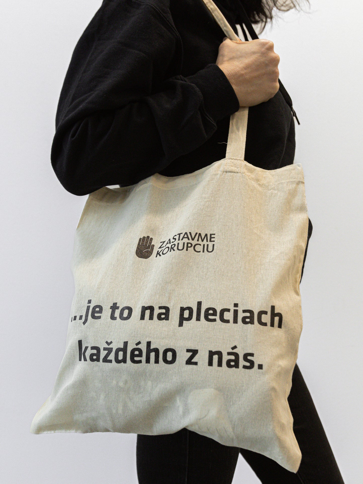 Plátená taška "...je to na pleciach každého z nás."